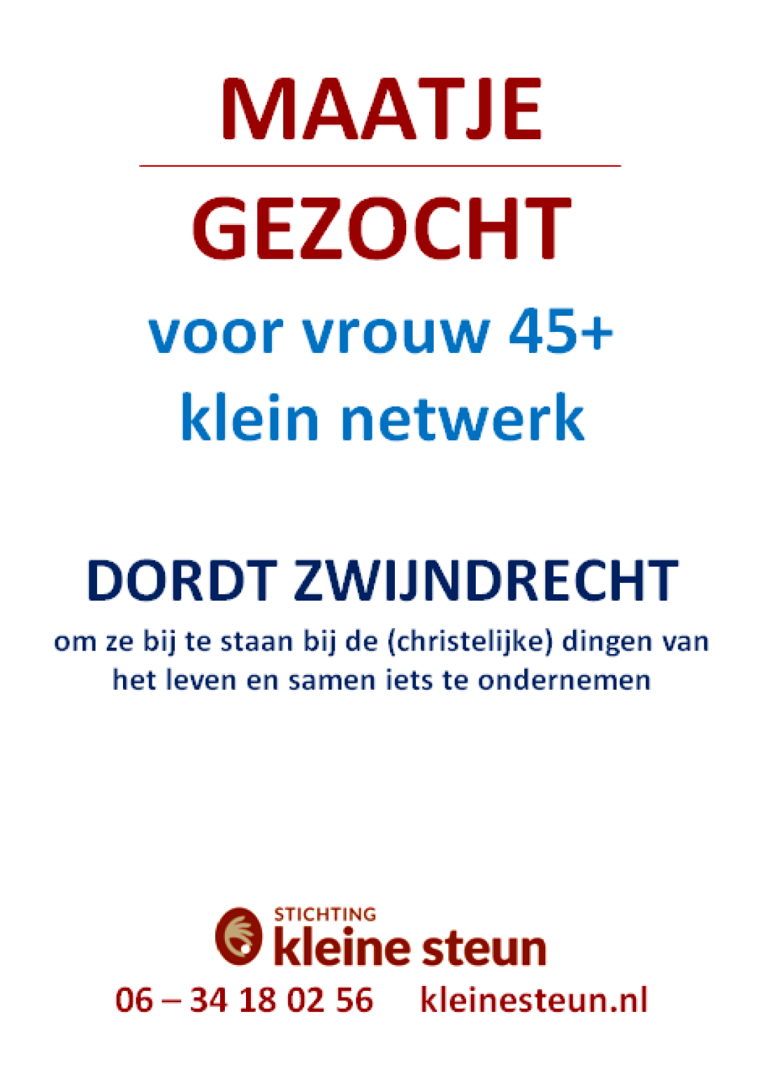 Maatje gezocht voor leuke vrouw (49)